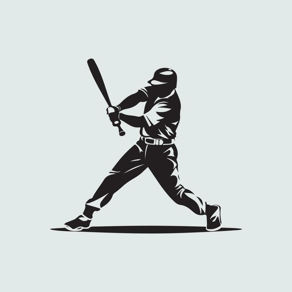 baseball silhouette vettore