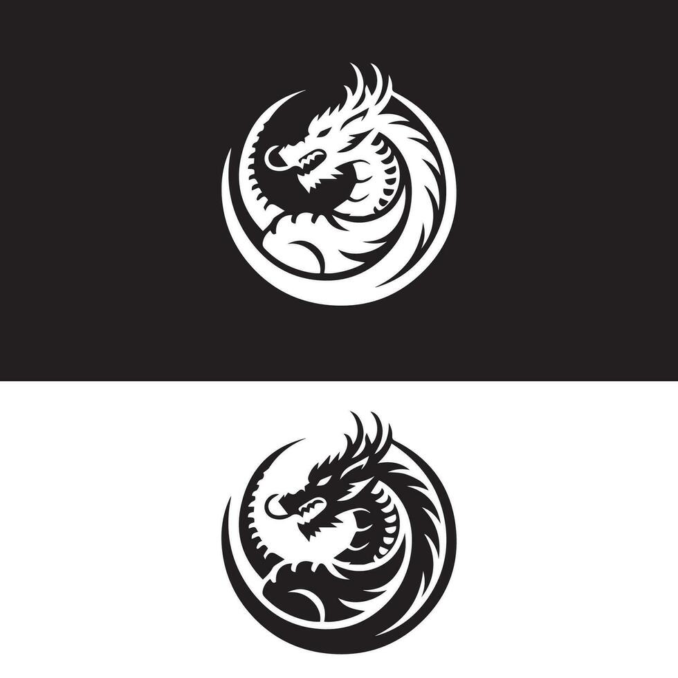Drago logo icone. antico mitico serpente simbolo. mitologico bestia cartello. vettore illustrazione.