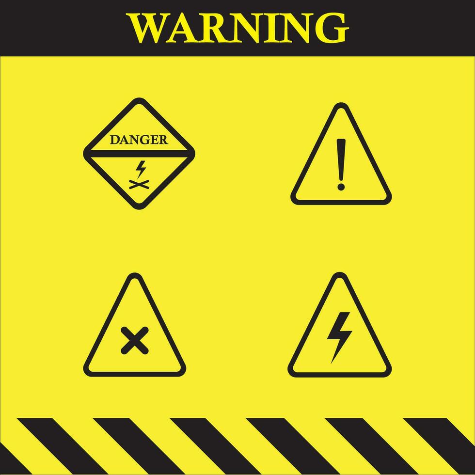 Pericolo cartello simbolo icona logo vettore design