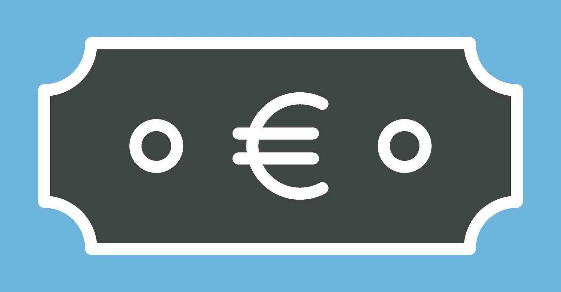 Euro moneta icona vettore Immagine.