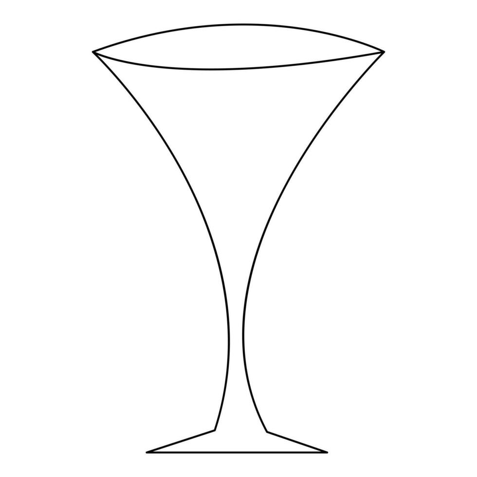 continuo singolo linea mano disegno icona di bicchiere design e schema vettore arte minimalista illustrazione