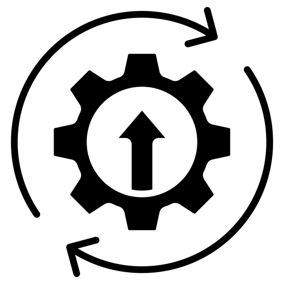 continuo miglioramento icona linea vettore illustrazione