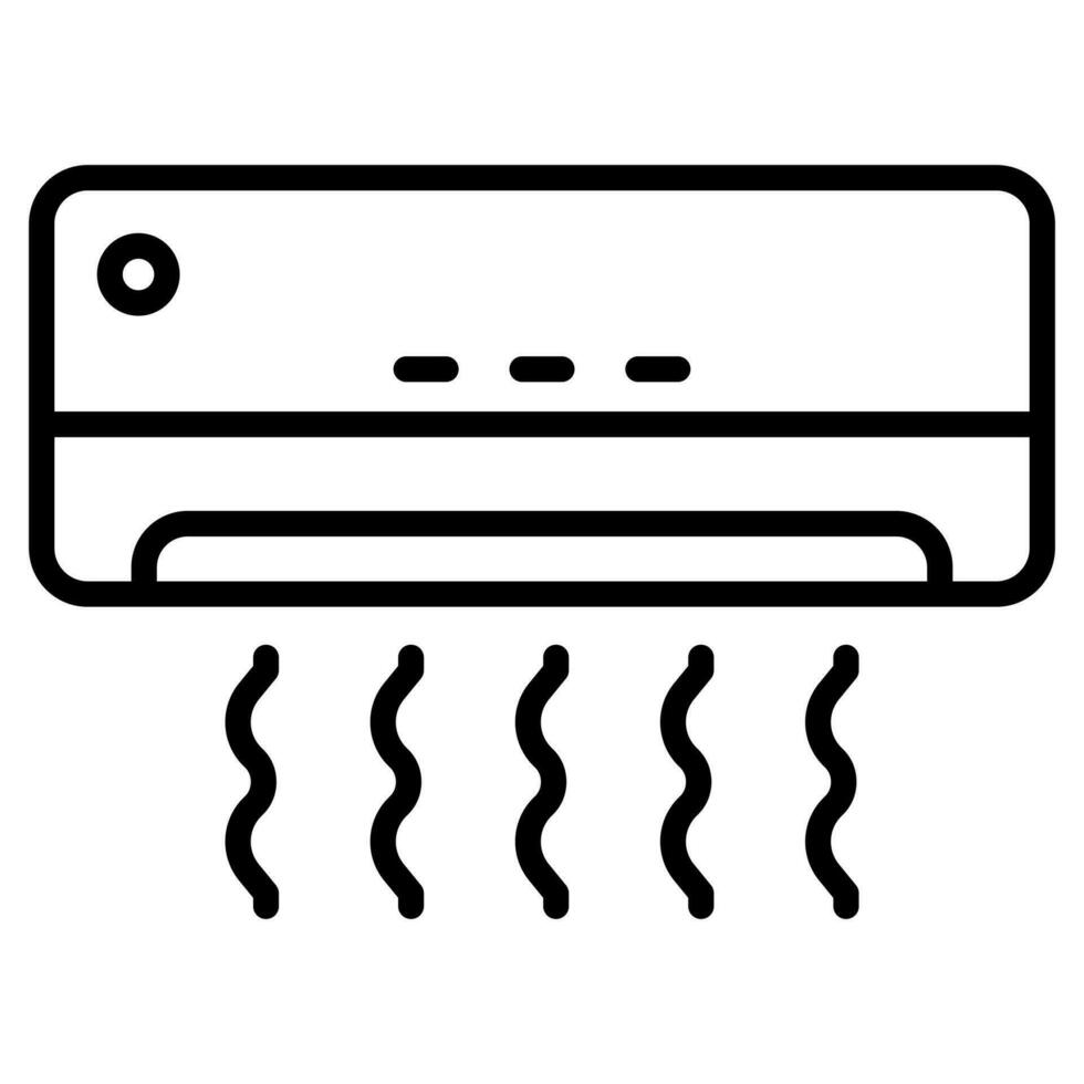 aria condizionata icona linea vettore illustrazione