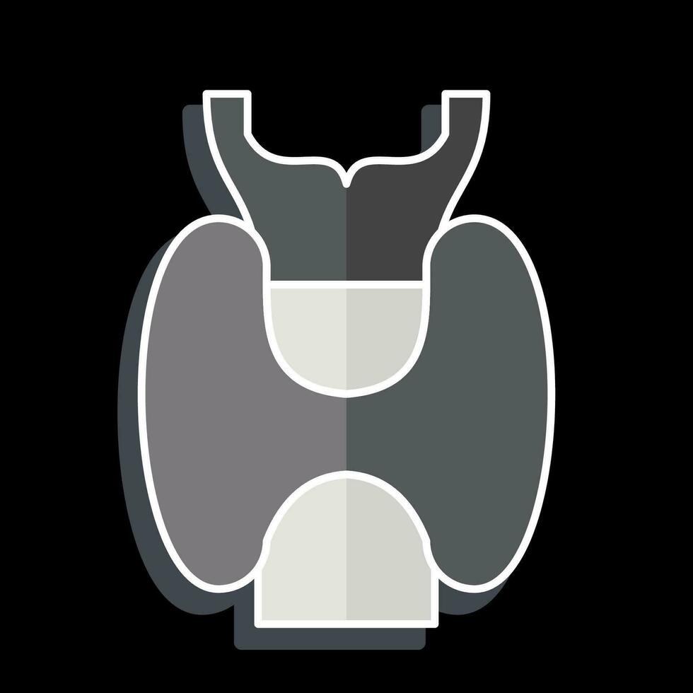 icona laringe. relazionato per respiratorio terapia simbolo. lucido stile. semplice design modificabile. semplice illustrazione vettore