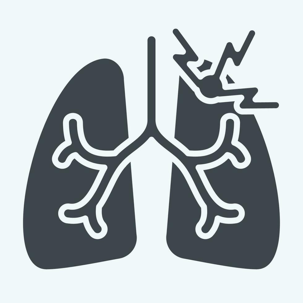 icona asma. relazionato per respiratorio terapia simbolo. glifo stile. semplice design modificabile. semplice illustrazione vettore