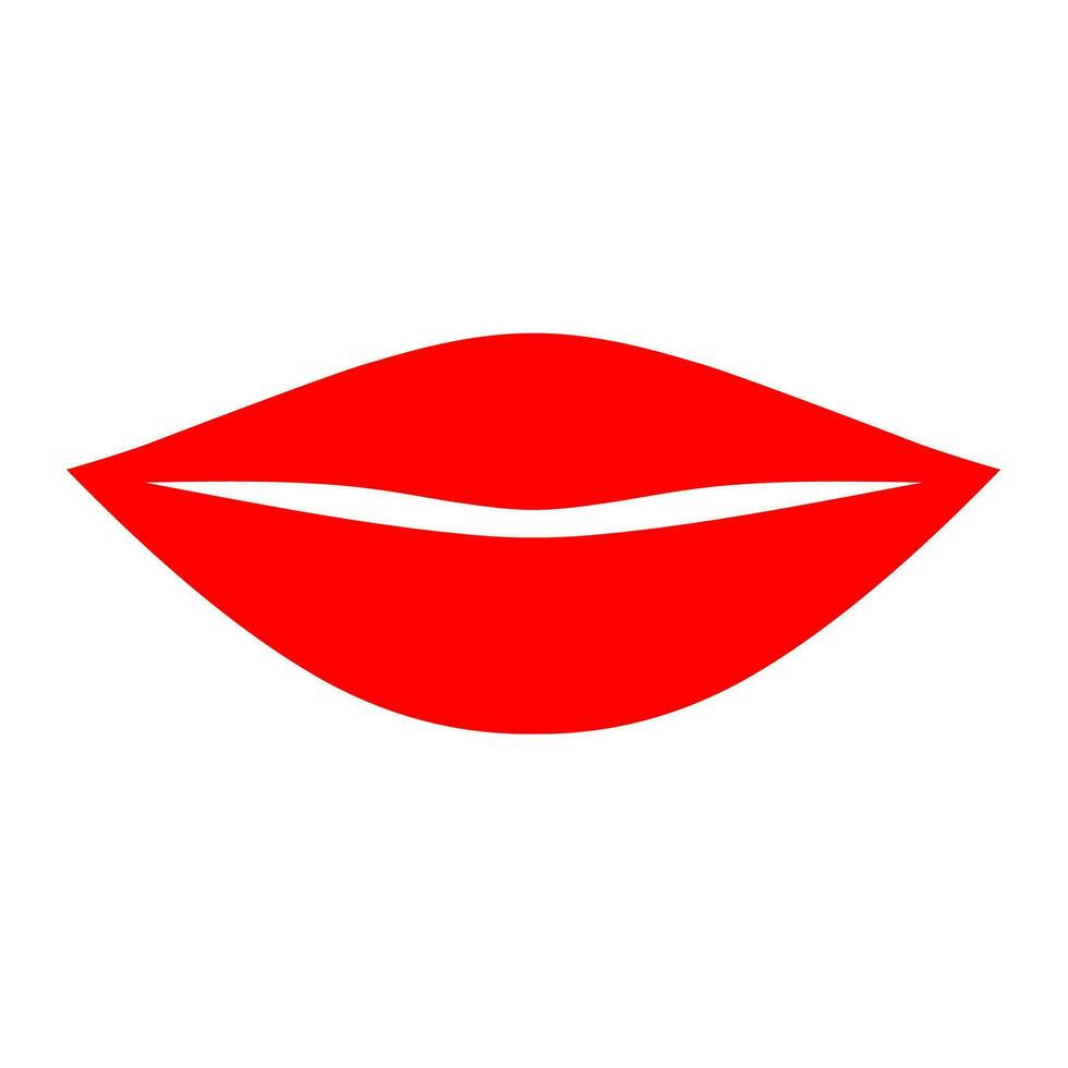 vettore illustrazione di femmina rosso labbra. sexy e grassetto labbra su bianca sfondo.