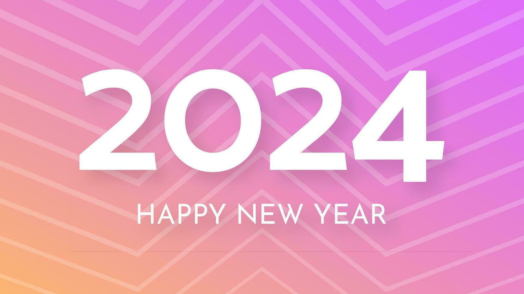 2024 contento nuovo anno su colorato sfondo vettore