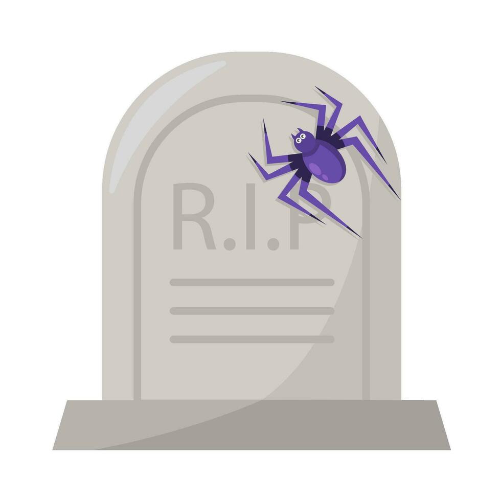 ragno nel lapide illustrazione vettore
