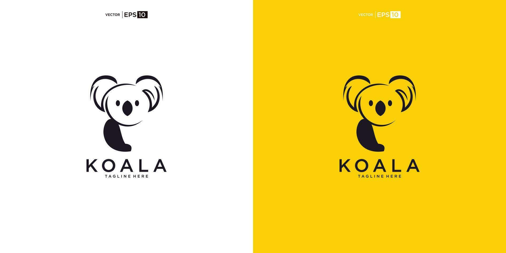 koala logo design vettore ispirazione