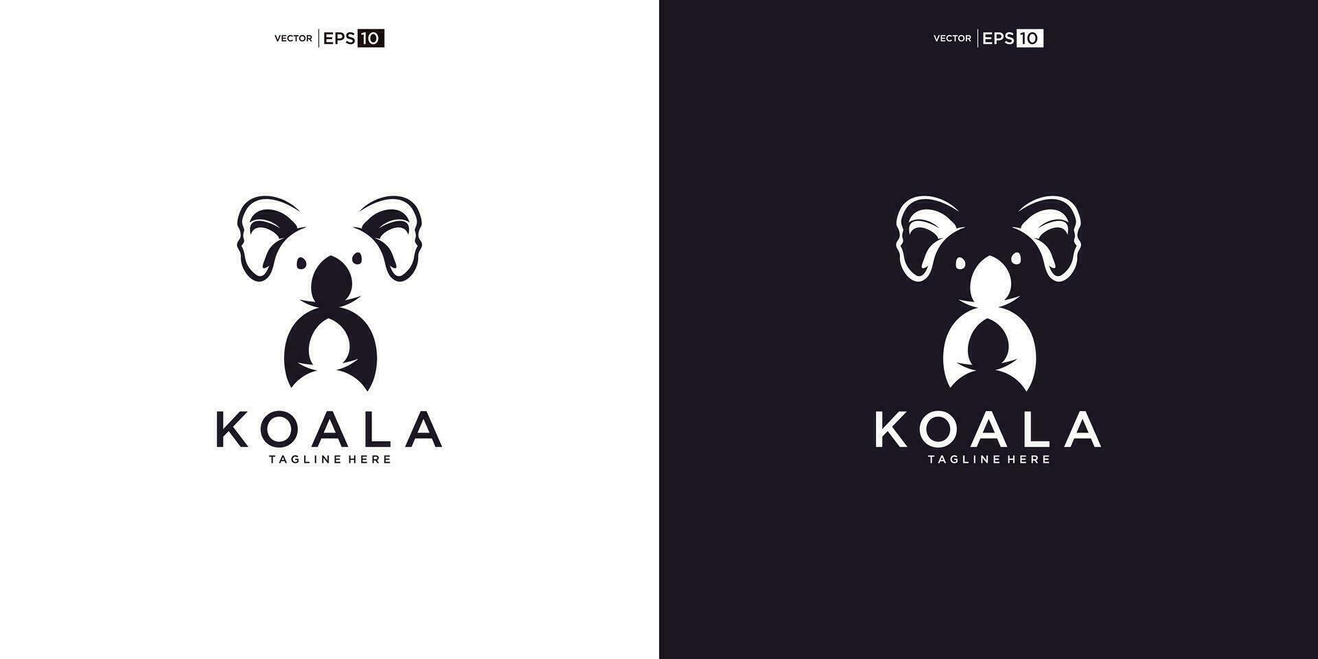 koala logo design vettore ispirazione