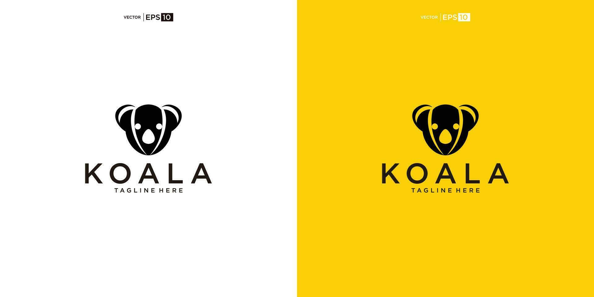 koala logo design vettore ispirazione