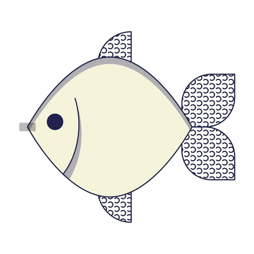 poisson d'avril. francese aprile sciocco giorno etichetta pesce. piatto stile. vettore illustrazione