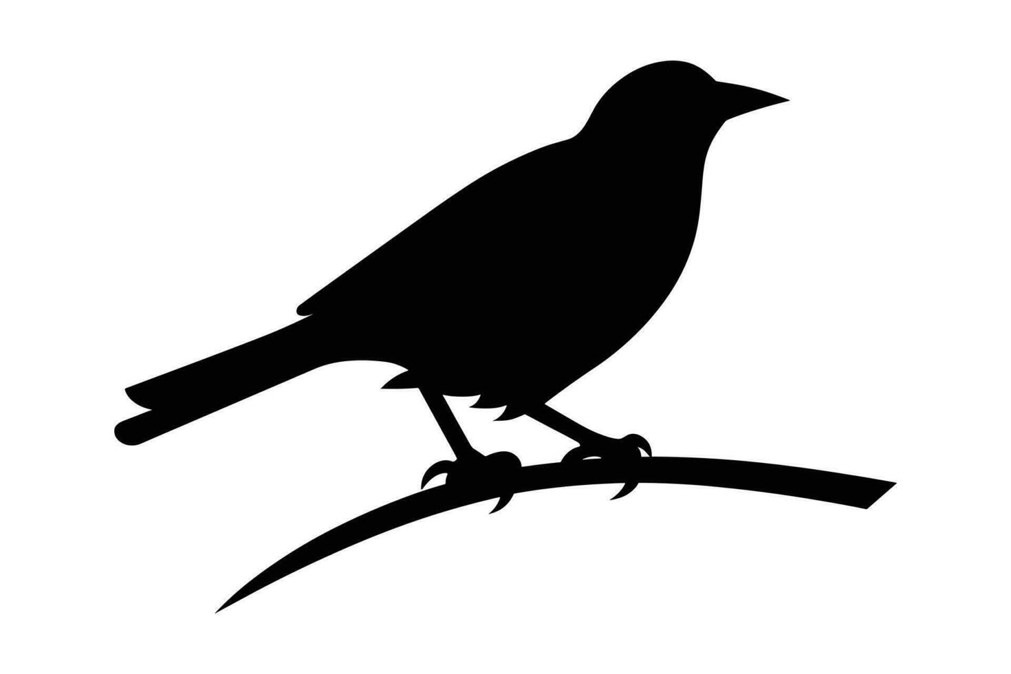 corvo seduta vettore silhouette isolato impronta vettoriale