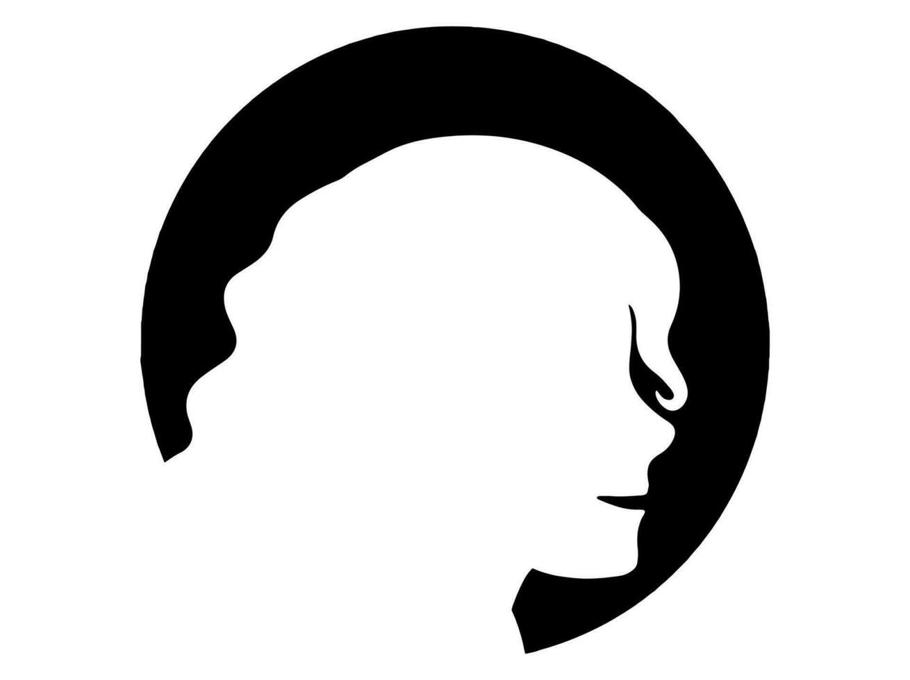 avatar femmina o avatar donne silhouette vettore