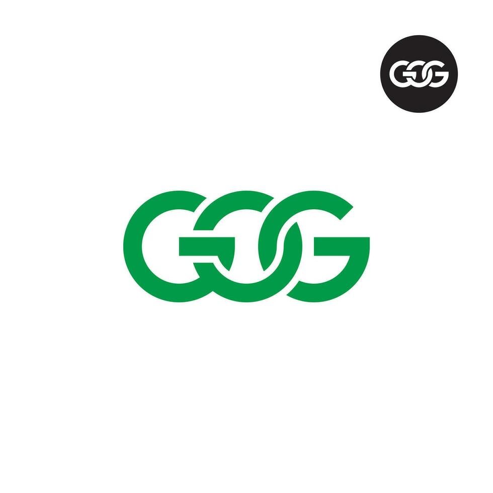 lettera gog monogramma logo design vettore