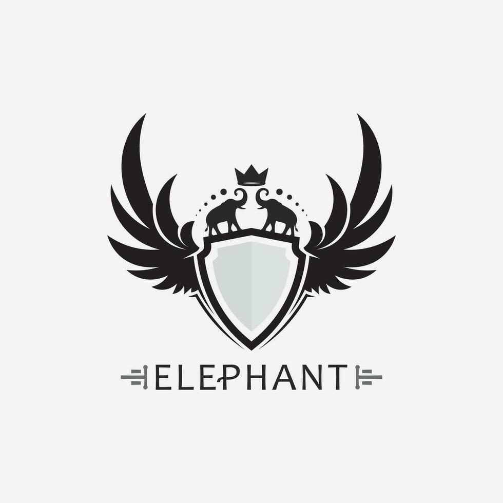 modello di progettazione dell'illustratore di vettore del logo dell'elefante