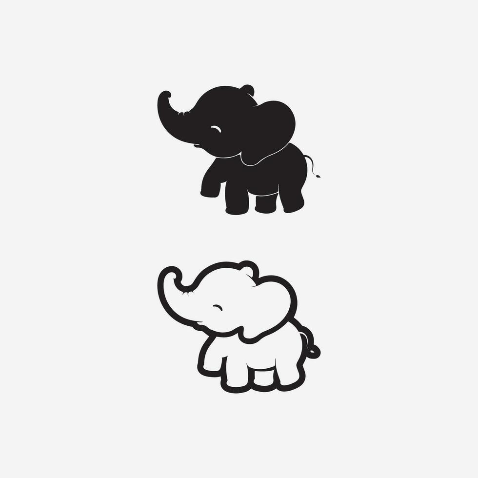 modello di progettazione dell'illustratore di vettore del logo dell'elefante