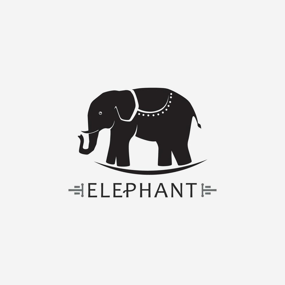 modello di progettazione dell'illustratore di vettore del logo dell'elefante