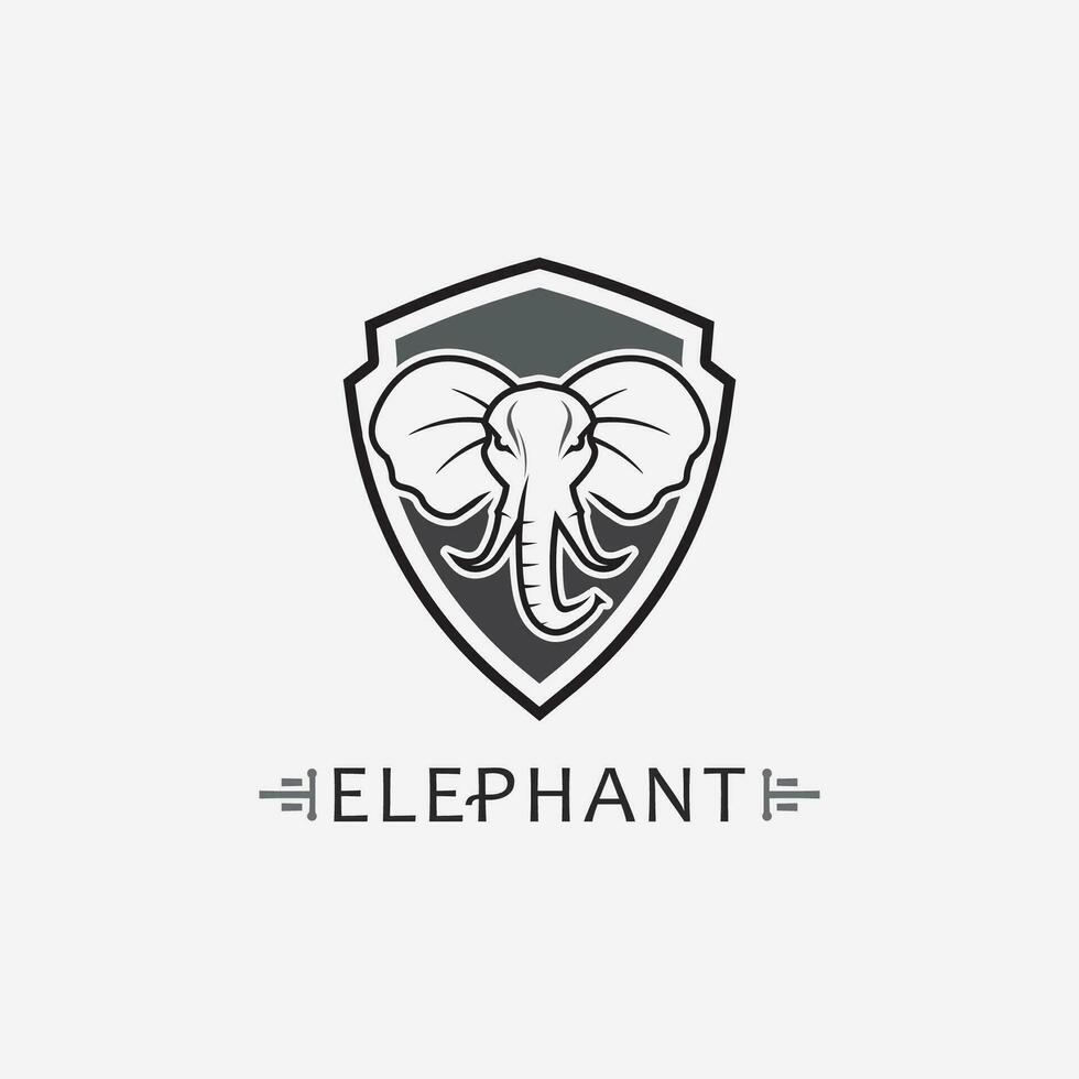 modello di progettazione dell'illustratore di vettore del logo dell'elefante