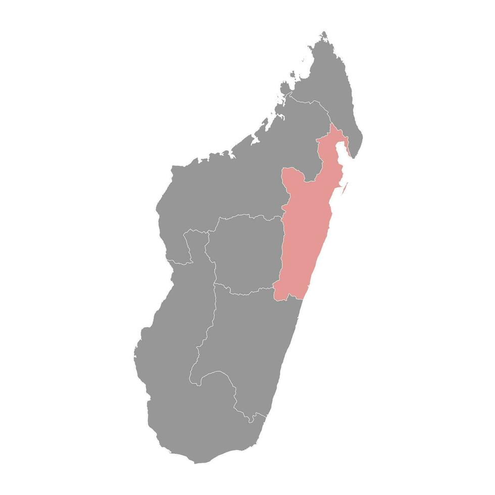 toamasina Provincia carta geografica, amministrativo divisione di Madagascar. vettore illustrazione.