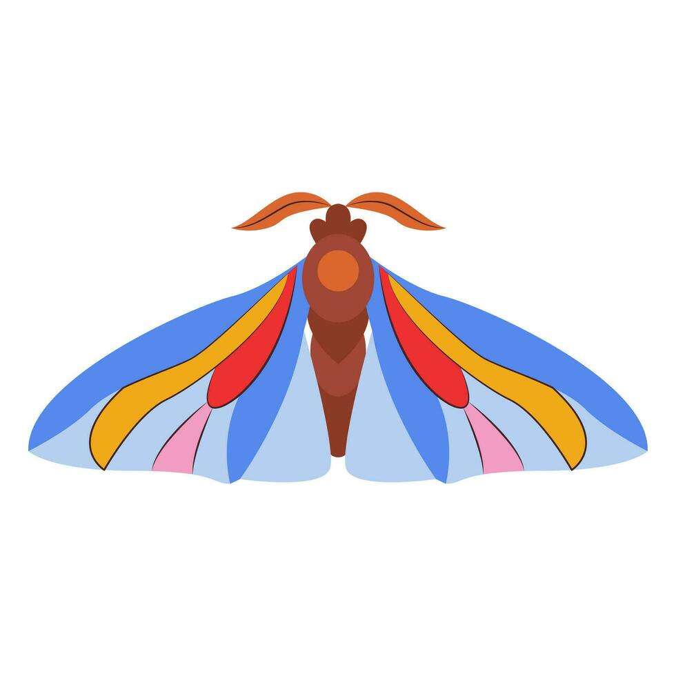 colorato farfalla icona logo isolato. bellissimo farfalla illustrazione vettore