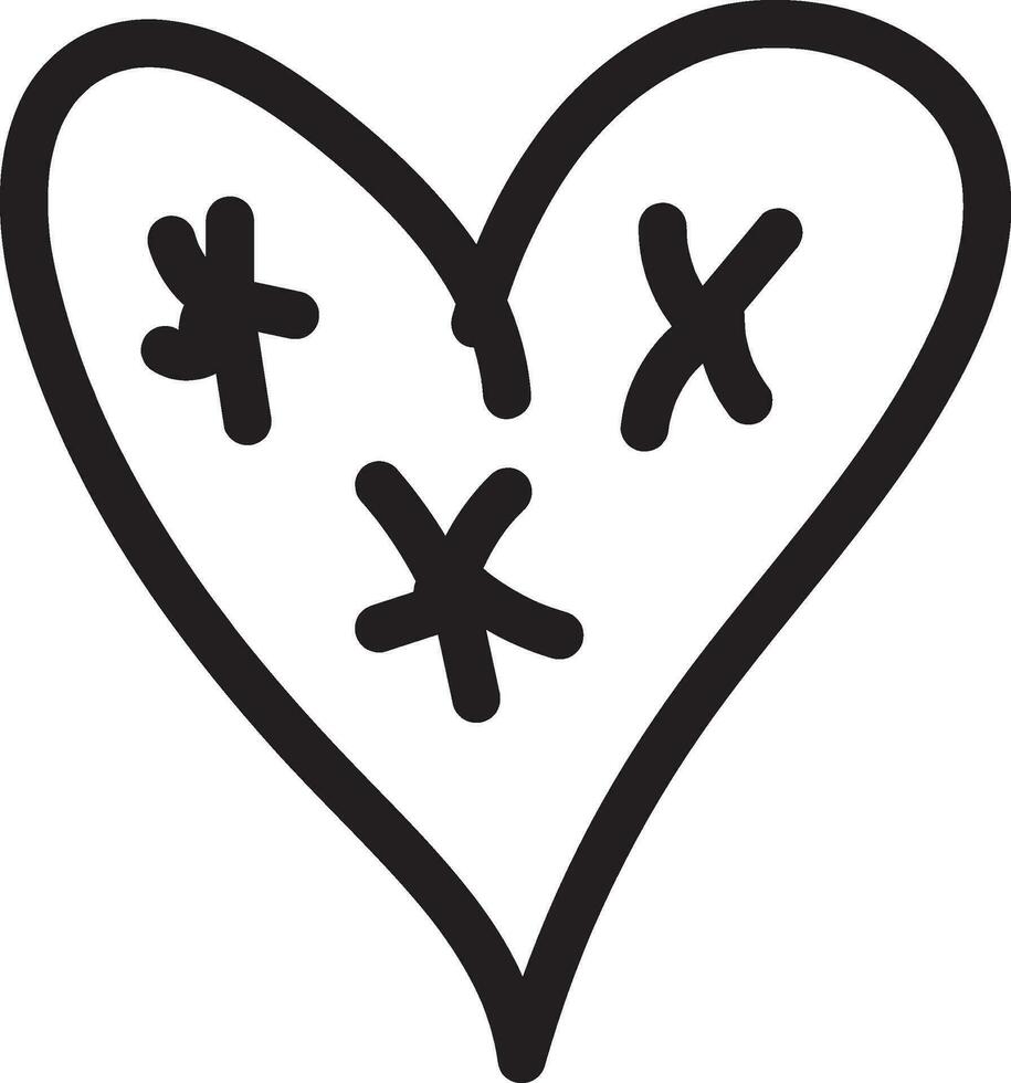 cuore scarabocchio, amore simbolo, sfondo, illustrazione, san valentino, san valentino, disegno, scarabocchiare, schema vettore