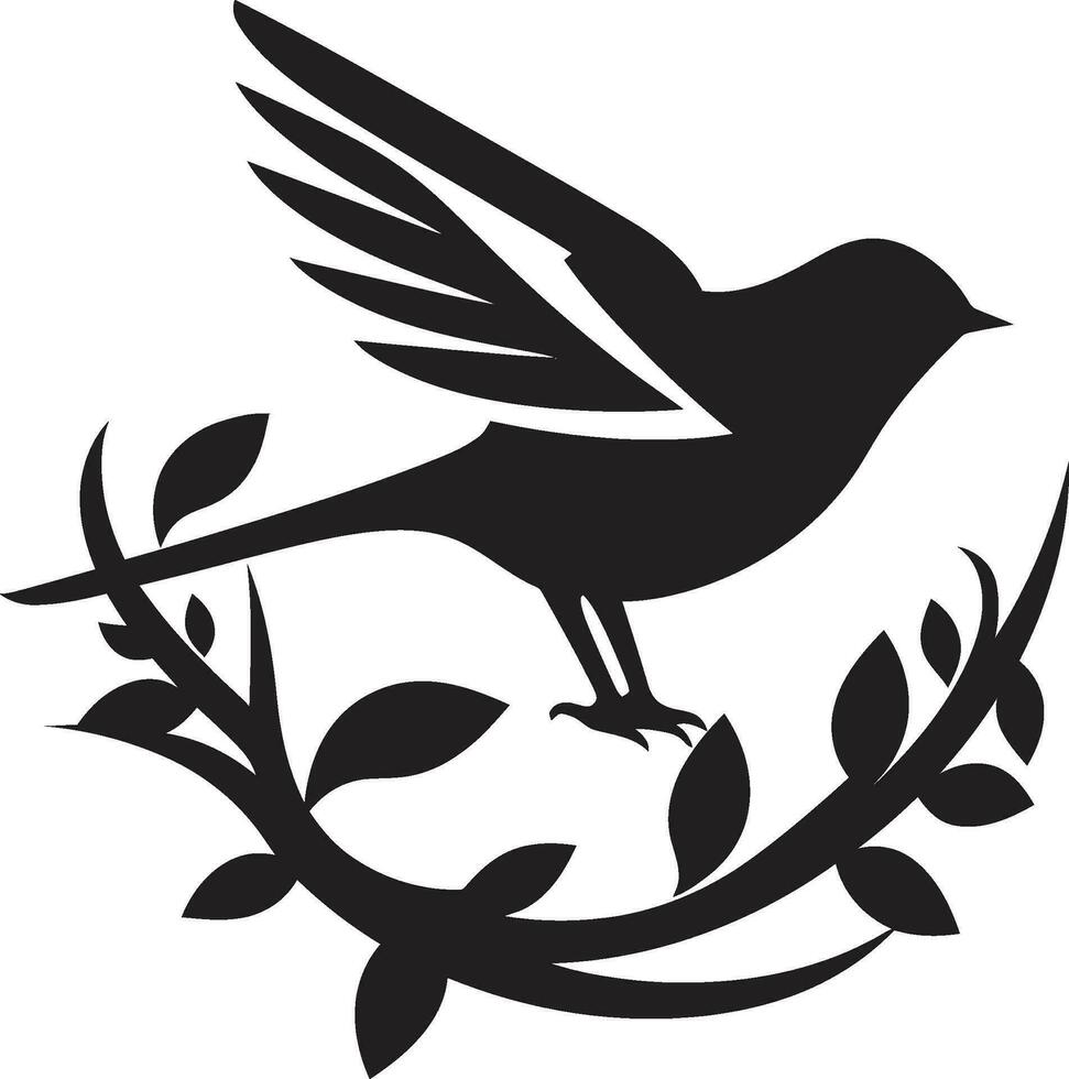 nido assemblatore vettore emblema aviaria Nestcraft nero logo design