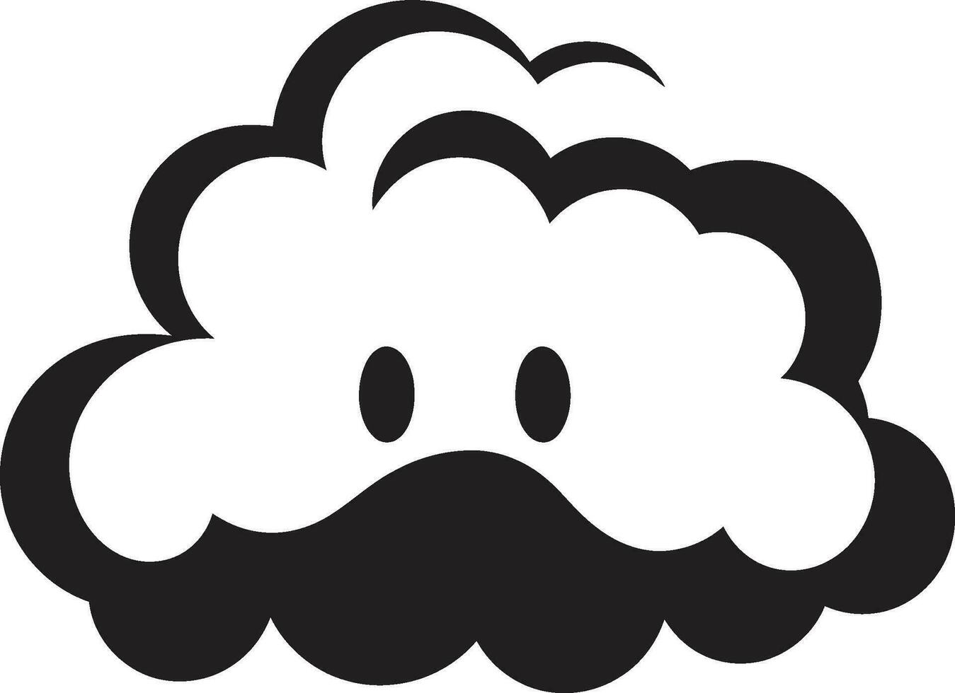 arrabbiato burrasca arrabbiato nube logo icona meditabondo tempesta vettore arrabbiato nube design