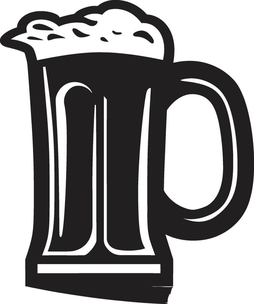 schiumoso birra chiara nero boccale logo barile infuso vettore birra bicchiere icona