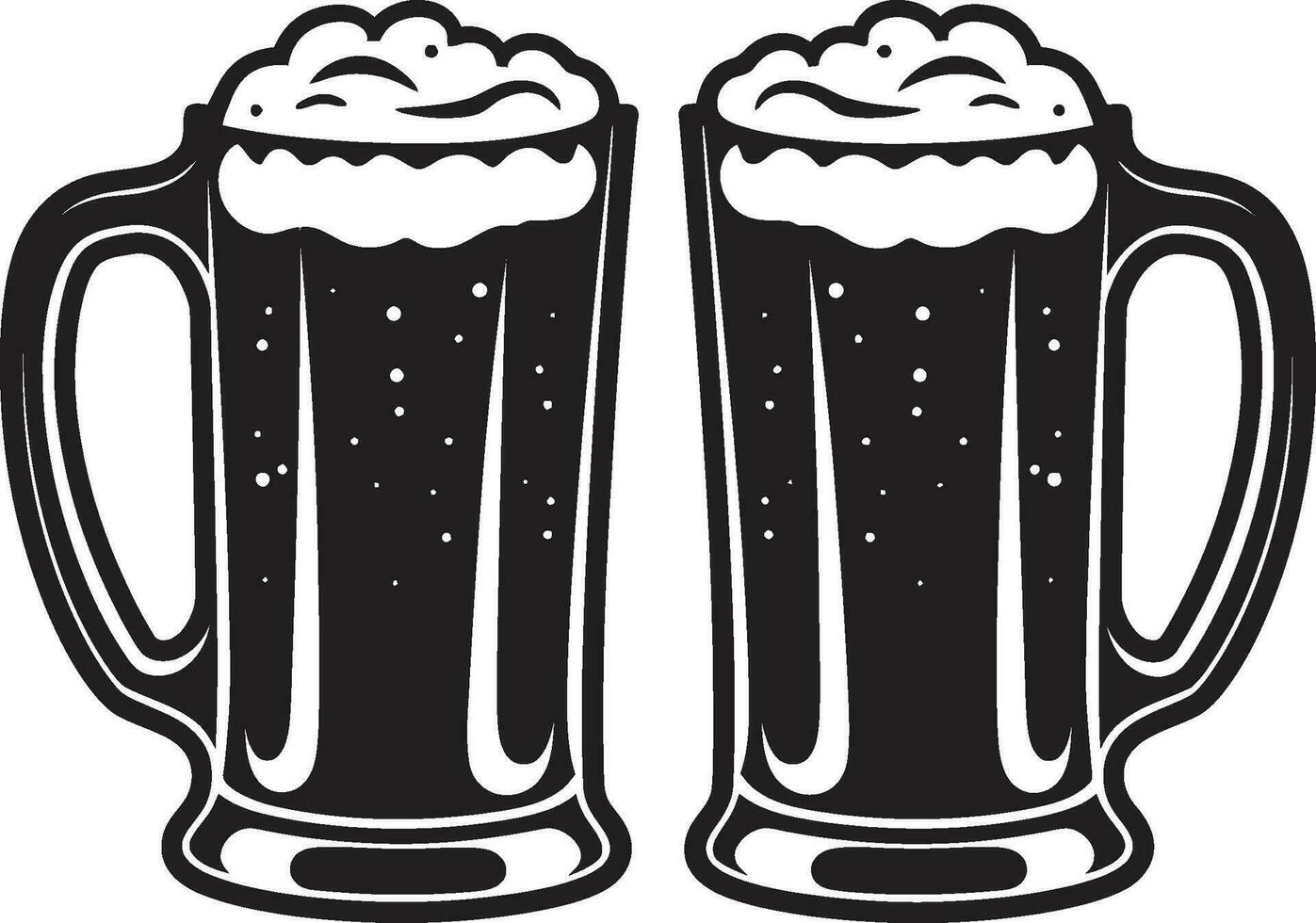 schiumoso pinta nero birra bicchiere icona barile infuso vettore birra emblema