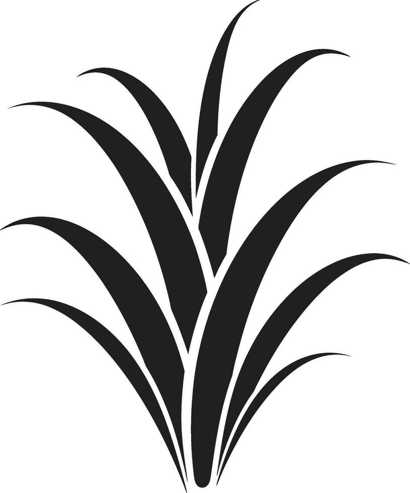 natura S vitalità vettore aloe pianta icona aloe splendore nero vettore emblema logo