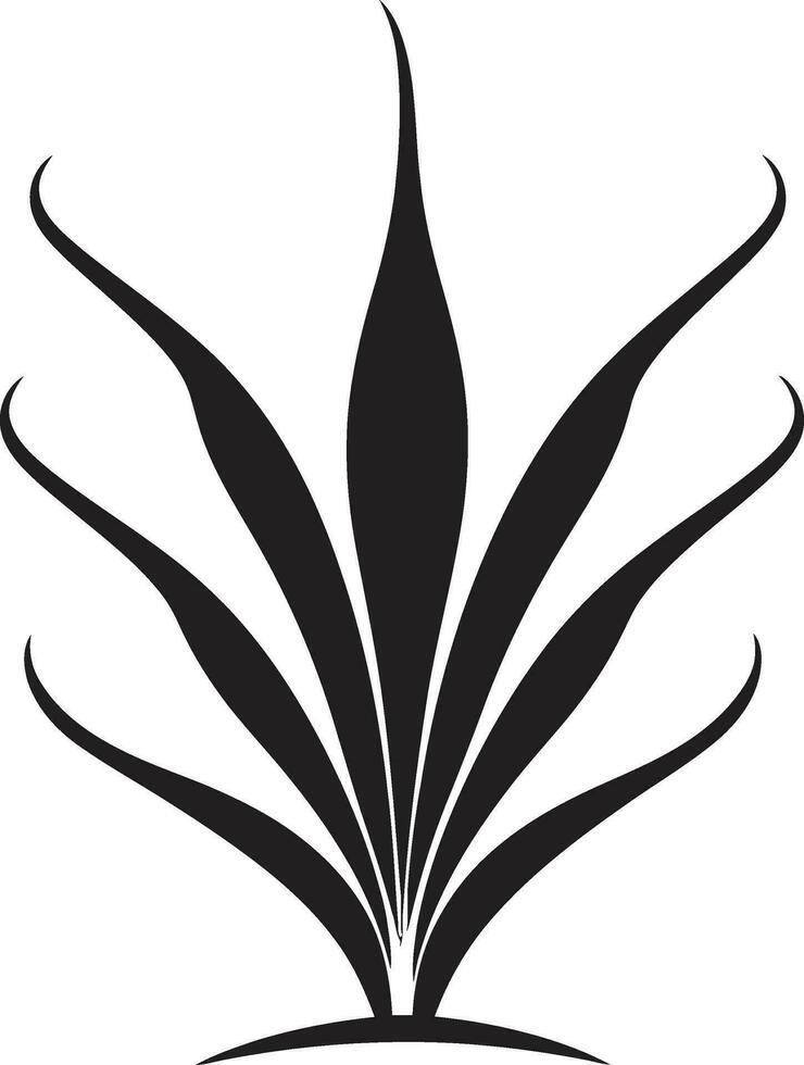 natura S splendore vettore aloe emblema verde rinnovo nero aloe pianta icona