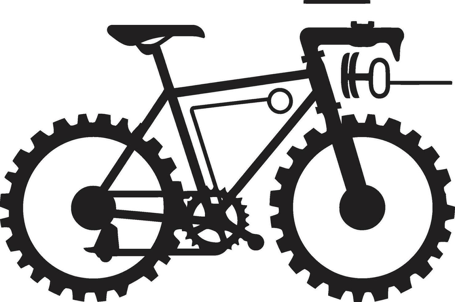 ciclista S simbolo vettore bicicletta ciclo iconico nero bicicletta emblema