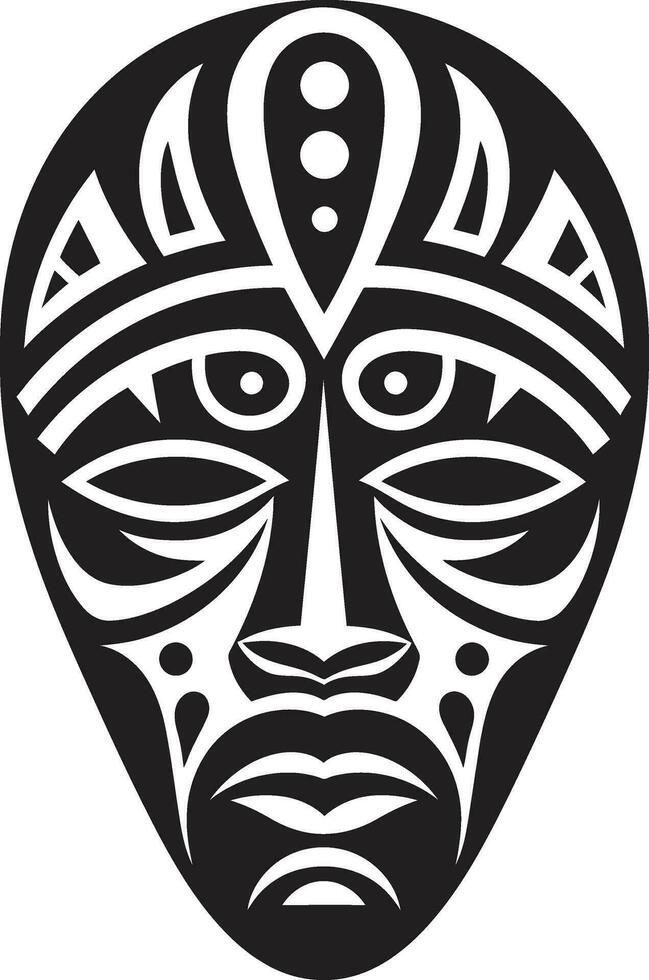 sacro simbolismo logo icona di africano maschera etnico identità vettore nero icona di tribale maschera