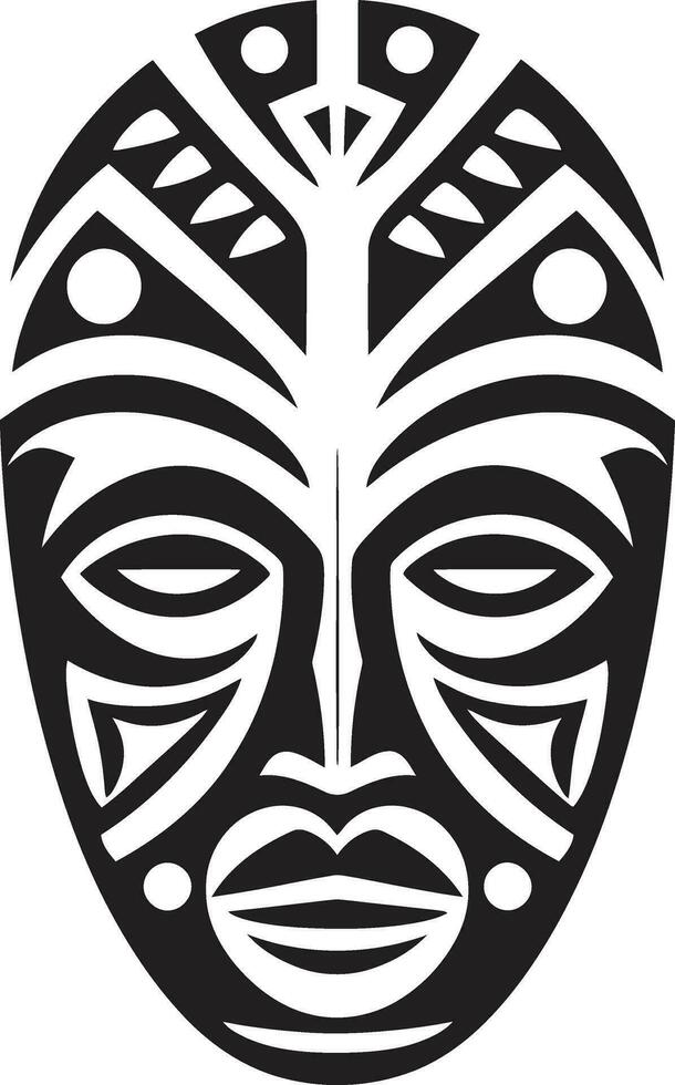 spirituale eco vettore icona di africano maschera simbolico eredità africano tribale vettore logo