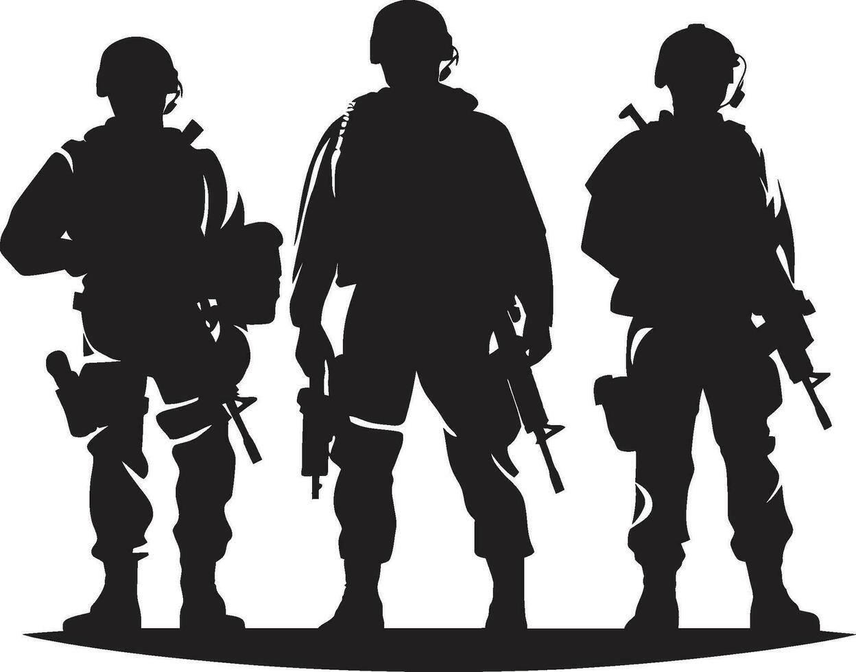 strategico battaglione armato forze nero emblema tattico rover vettore nero logo emblema