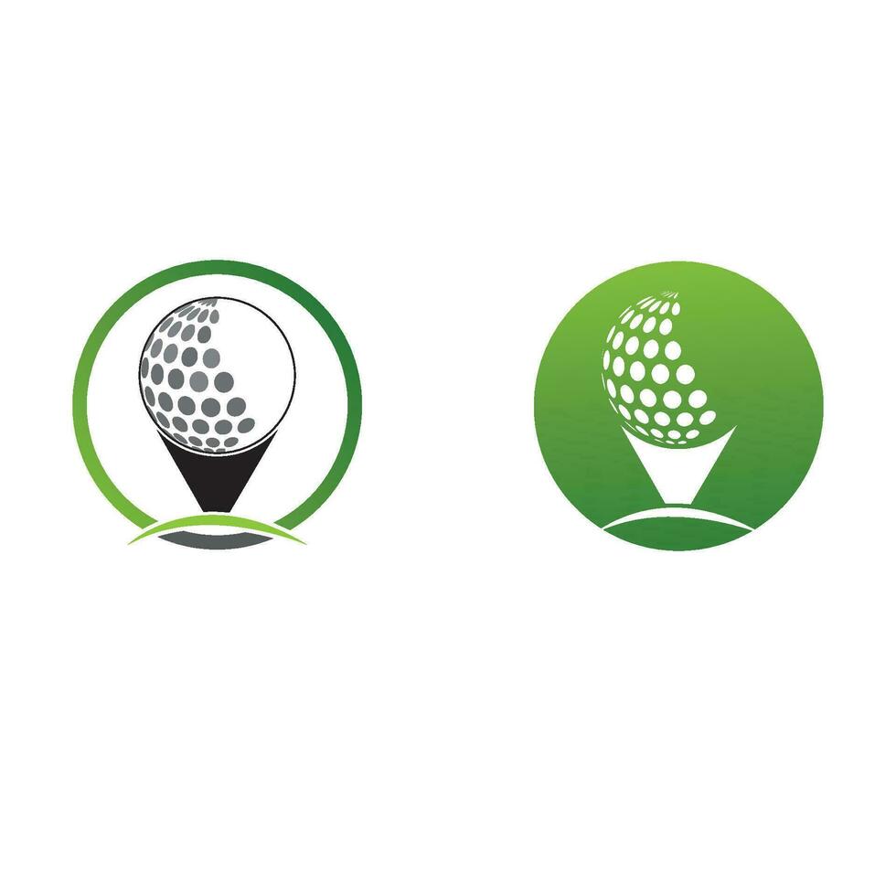 illustrazione vettoriale del modello di logo di golf