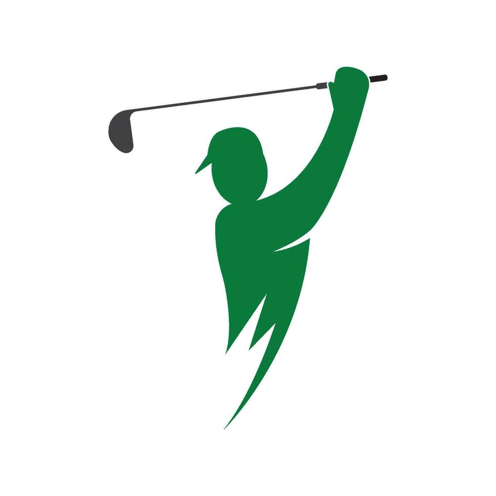 illustrazione vettoriale del modello di logo di golf