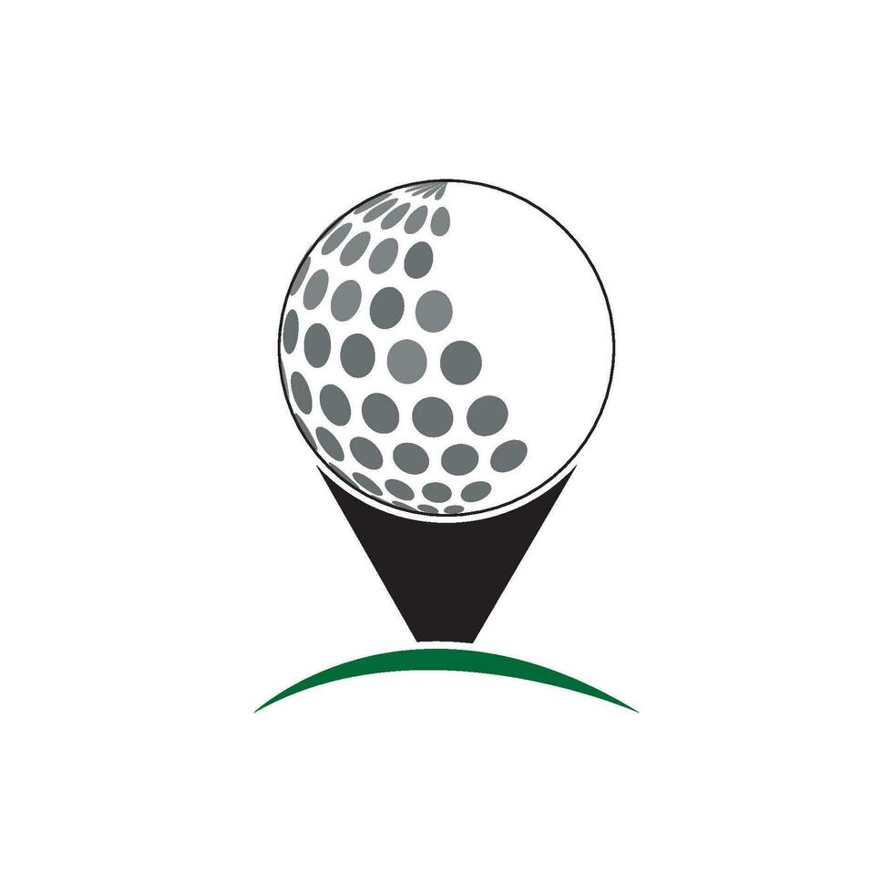 illustrazione vettoriale del modello di logo di golf