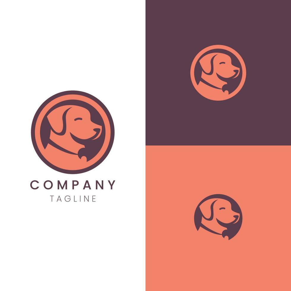 simbolo di lealtà emotivo appello nel cane logo design vettore