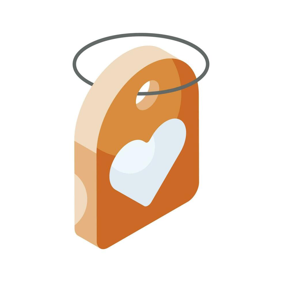cuore simbolo dentro vendita etichetta denotando concetto icona di San Valentino giorno vendita etichetta, cuore etichetta, amore etichetta vettore