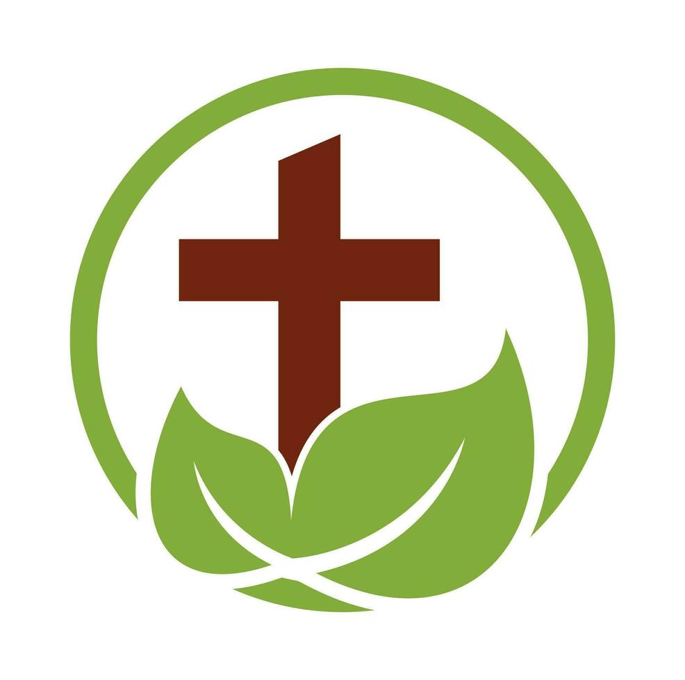 albero religioso attraversare simbolo icona vettore design. attraversare albero logo design. albero Chiesa logo.
