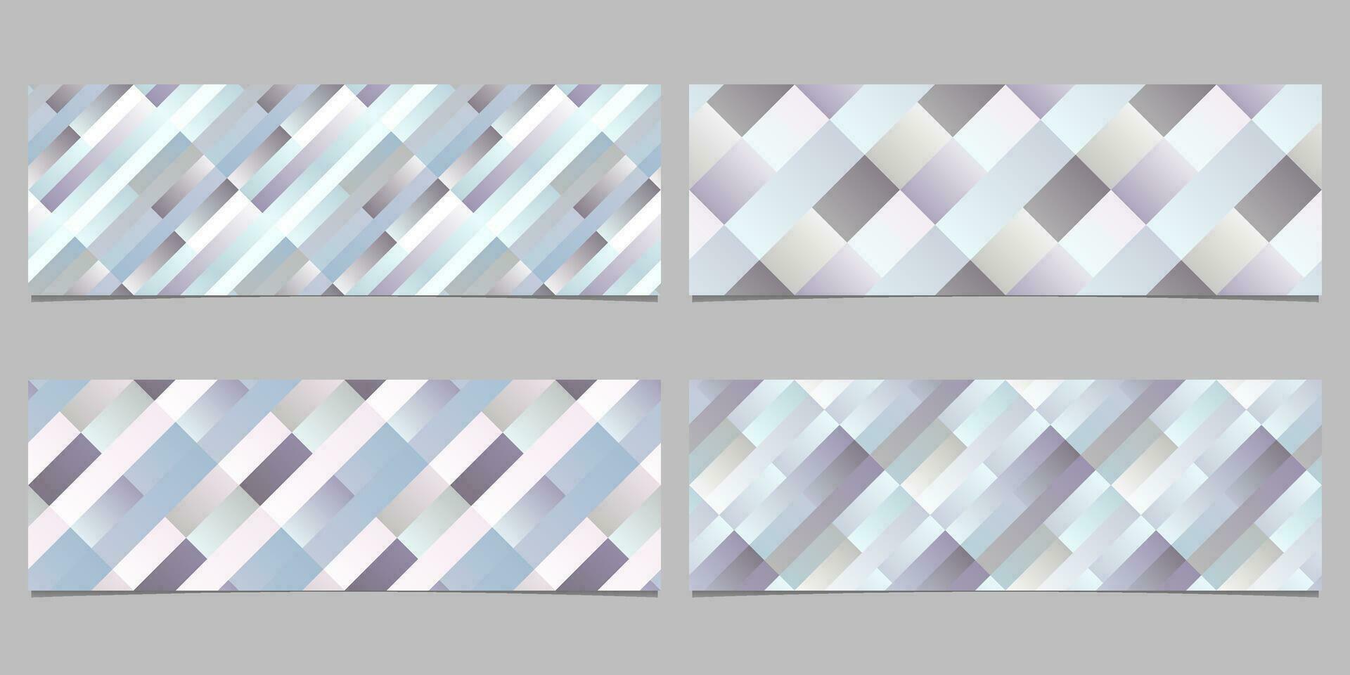 geometrico pendenza banda modello bandiera sfondo impostato - astratto vettore illustrazioni a partire dal diagonale strisce