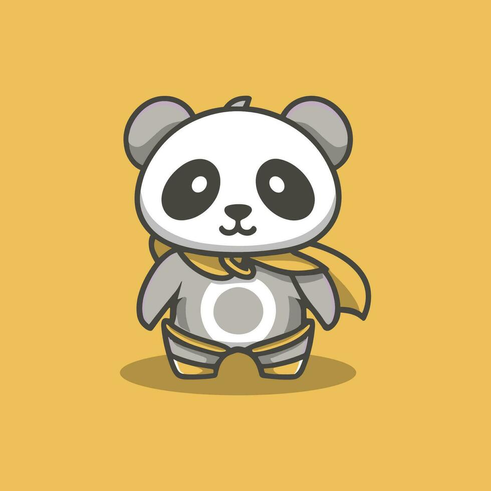 vettore carino panda personaggio eroi