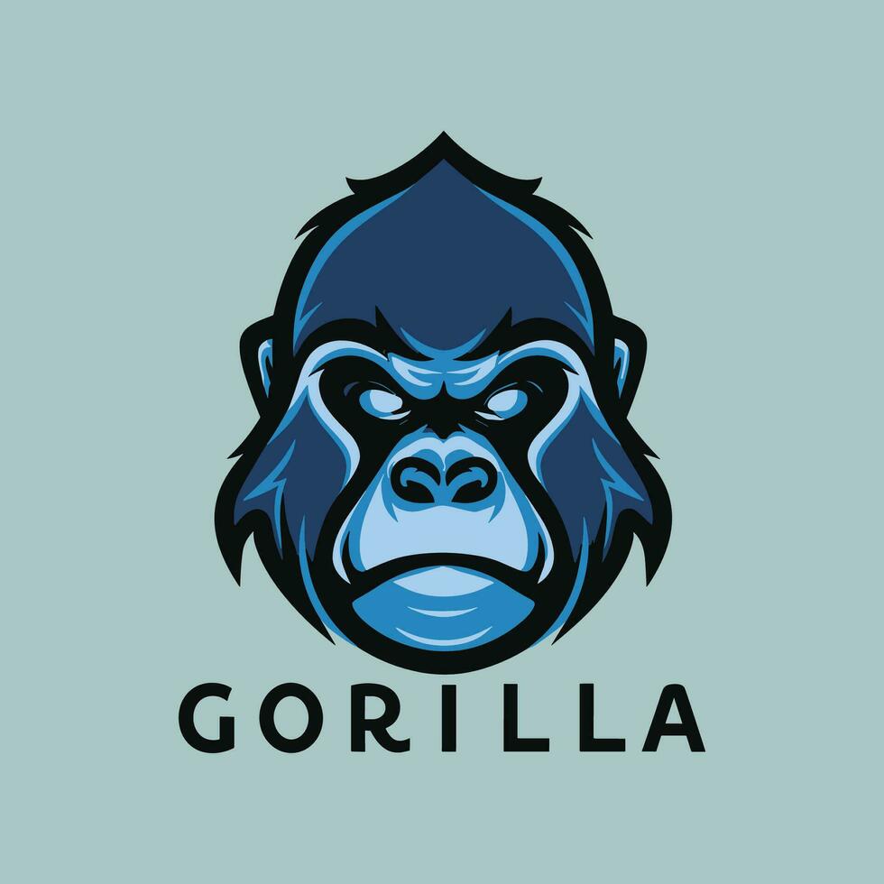 moderno minimalista gorilla logo design vettore