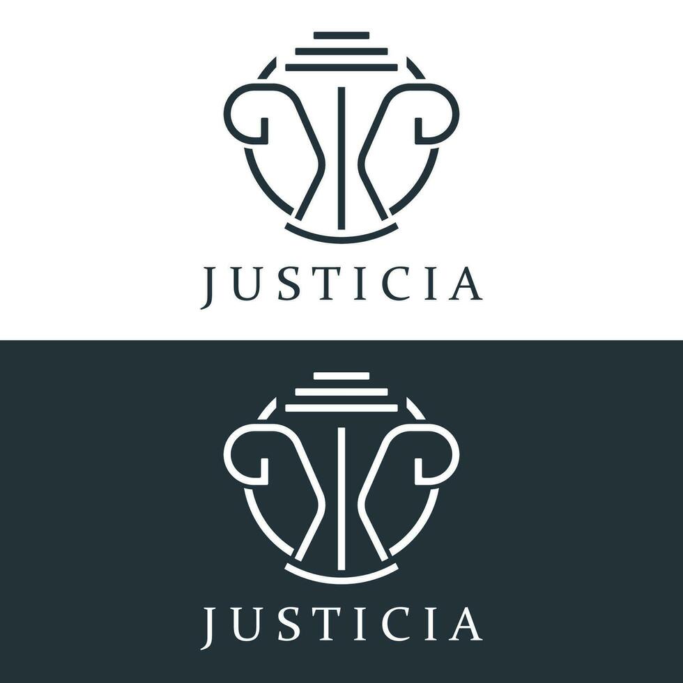 giustizia legge logo modello vettore illustrazione