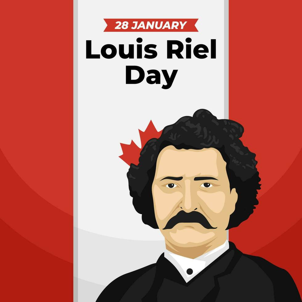 Louis riel giorno. il giorno di manitoba illustrazione vettore sfondo. vettore eps 10