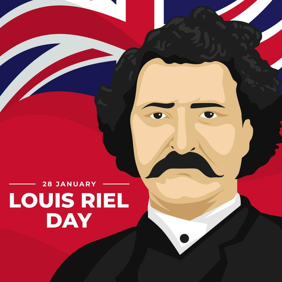 Louis riel giorno. il giorno di manitoba illustrazione vettore sfondo. vettore eps 10