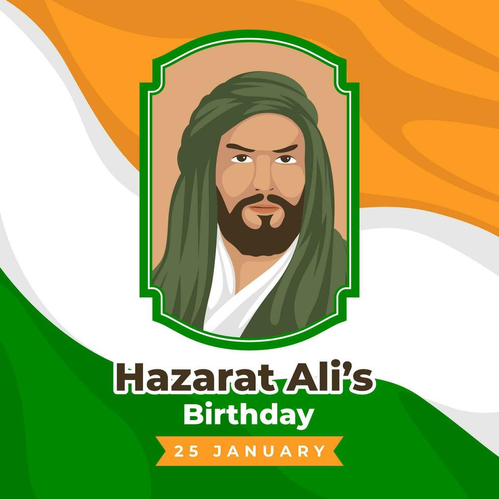 hazarat di Ali compleanno. il giorno di India illustrazione vettore sfondo. vettore eps 10