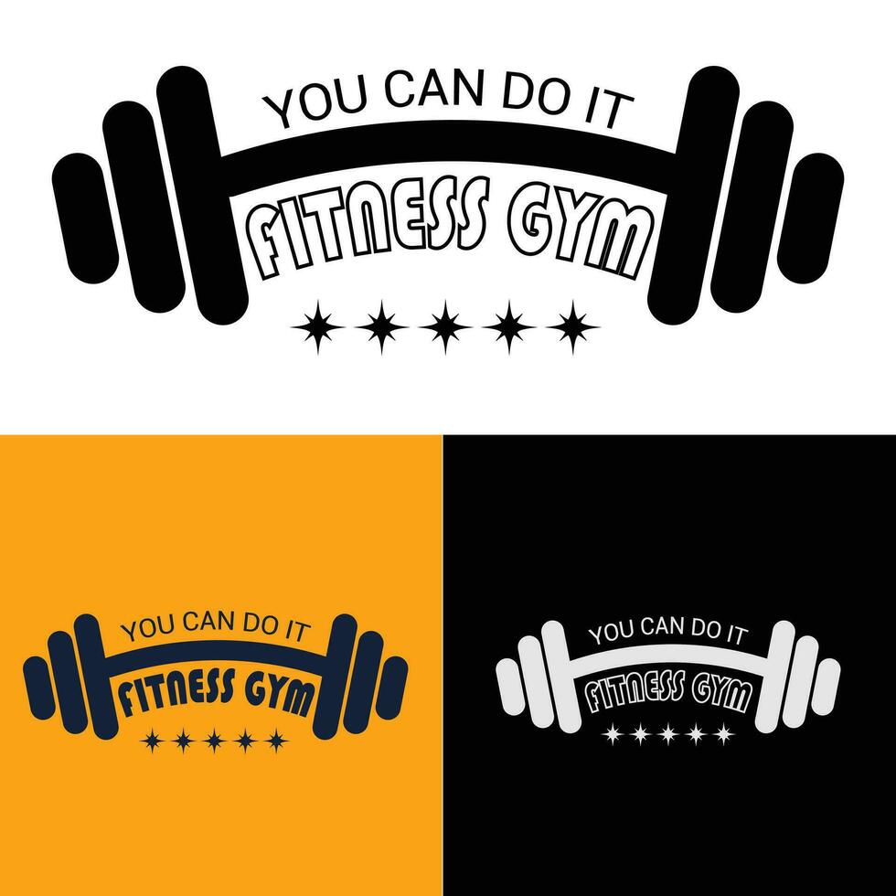 fitness e Palestra logo design vettore